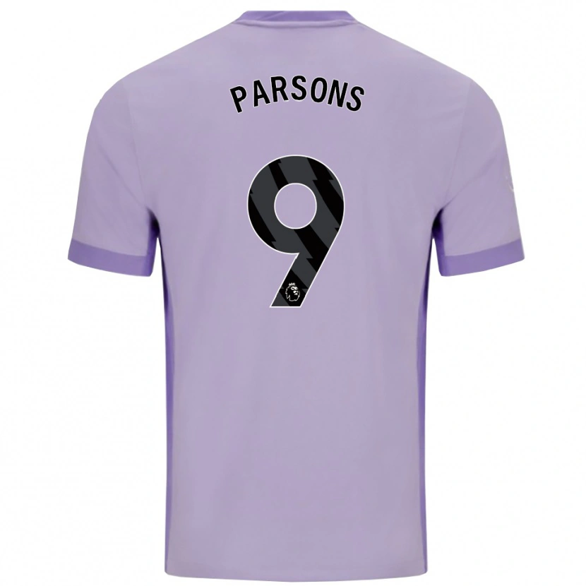 Danxen Mujer Camiseta Jacob Parsons #9 Morado Taro Blanco 2ª Equipación 2025/26 La Camisa México