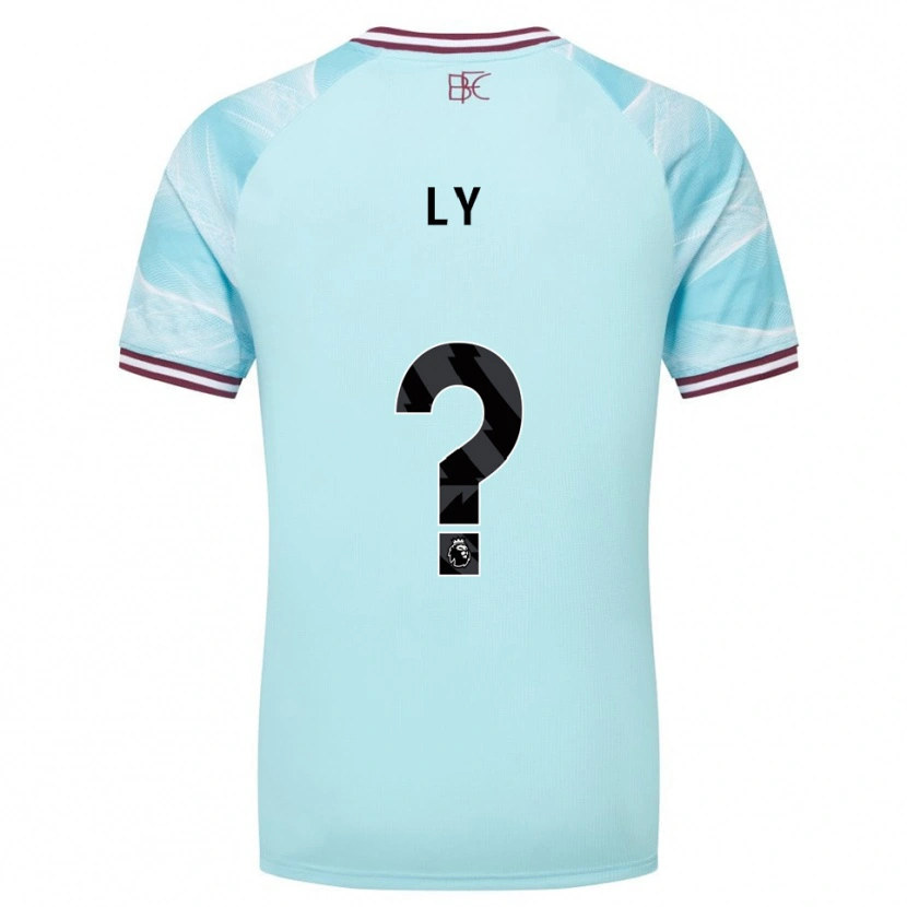 Danxen Mujer Camiseta Brandon Ly #0 Celeste Borgoña 2ª Equipación 2025/26 La Camisa México