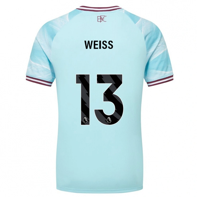 Danxen Mujer Camiseta Max Weiß #13 Celeste Borgoña 2ª Equipación 2025/26 La Camisa México