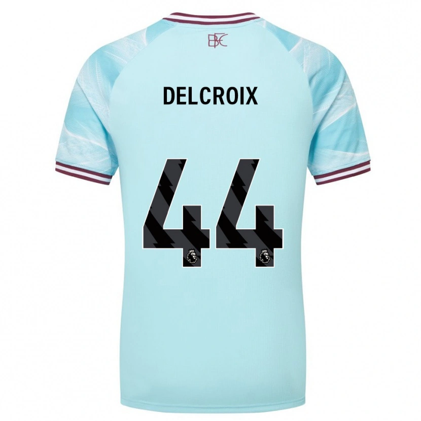 Danxen Mujer Camiseta Hannes Delcroix #44 Celeste Borgoña 2ª Equipación 2025/26 La Camisa México