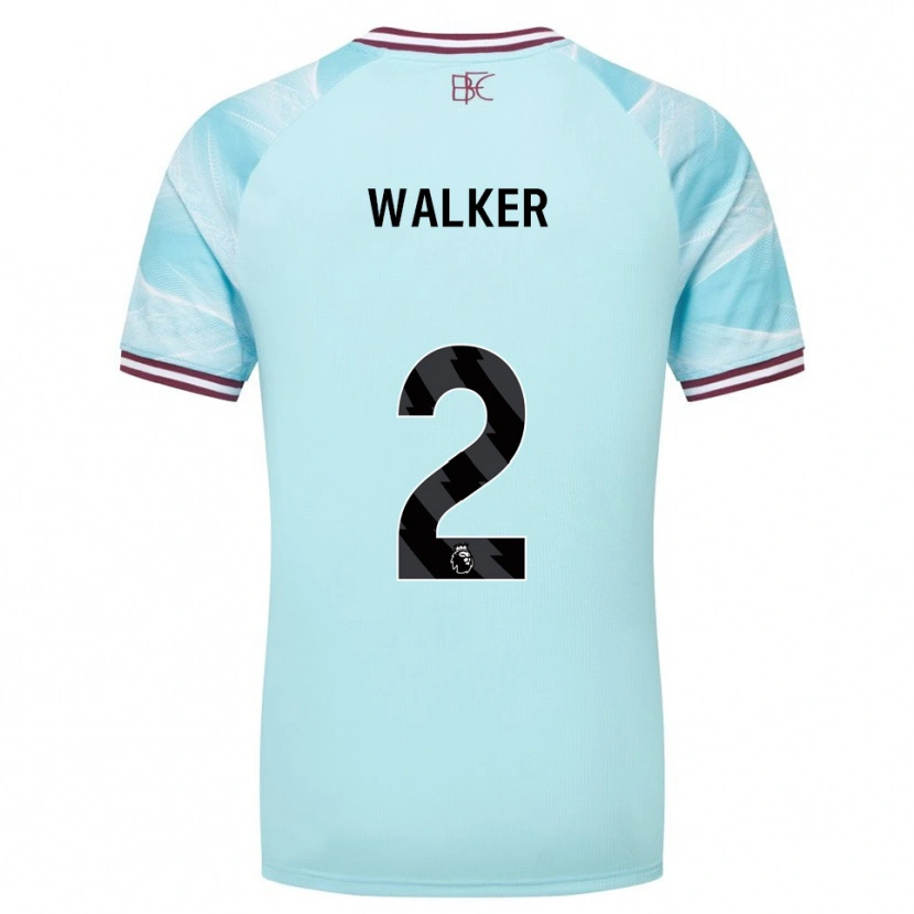 Danxen Mujer Camiseta Kyle Walker #2 Celeste Borgoña 2ª Equipación 2025/26 La Camisa México