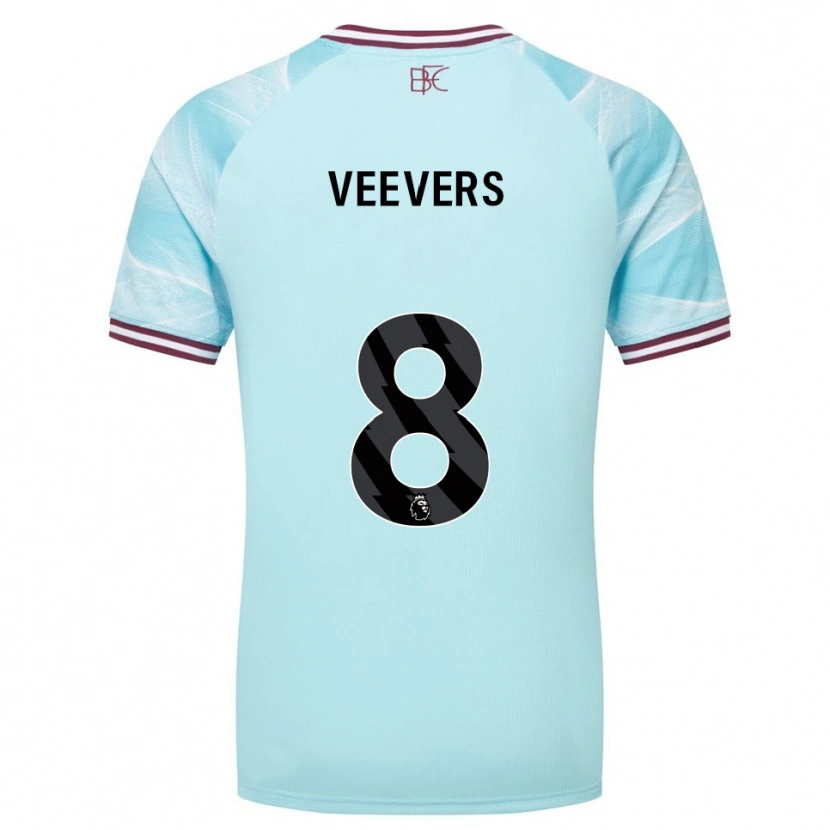 Danxen Mujer Camiseta Charlie Veevers #8 Celeste Borgoña 2ª Equipación 2025/26 La Camisa México