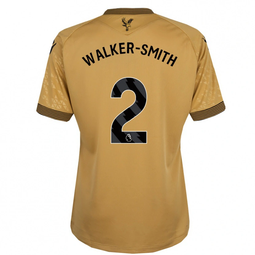 Danxen Mujer Camiseta Charlie Walker-Smith #2 Oro Negro 2ª Equipación 2025/26 La Camisa México