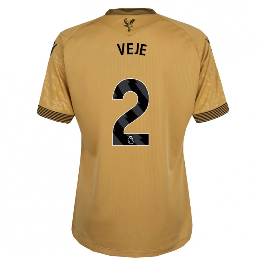 Danxen Mujer Camiseta Katrine Veje #2 Oro Negro 2ª Equipación 2025/26 La Camisa México