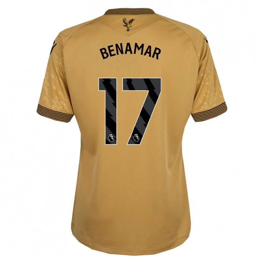 Danxen Mujer Camiseta Dean Benamar #17 Oro Negro 2ª Equipación 2025/26 La Camisa México