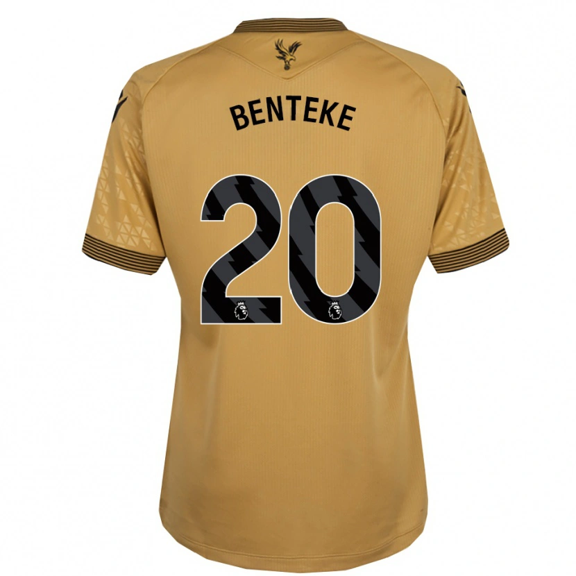 Danxen Mujer Camiseta Christian Benteke #20 Oro Negro 2ª Equipación 2025/26 La Camisa México