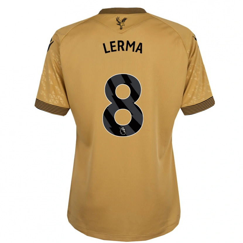 Danxen Mujer Camiseta Jefferson Lerma #8 Oro Negro 2ª Equipación 2025/26 La Camisa México