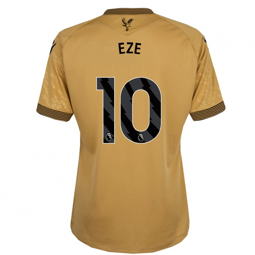 Danxen Mujer Camiseta Eberechi Eze #10 Oro Negro 2ª Equipación 2025/26 La Camisa México