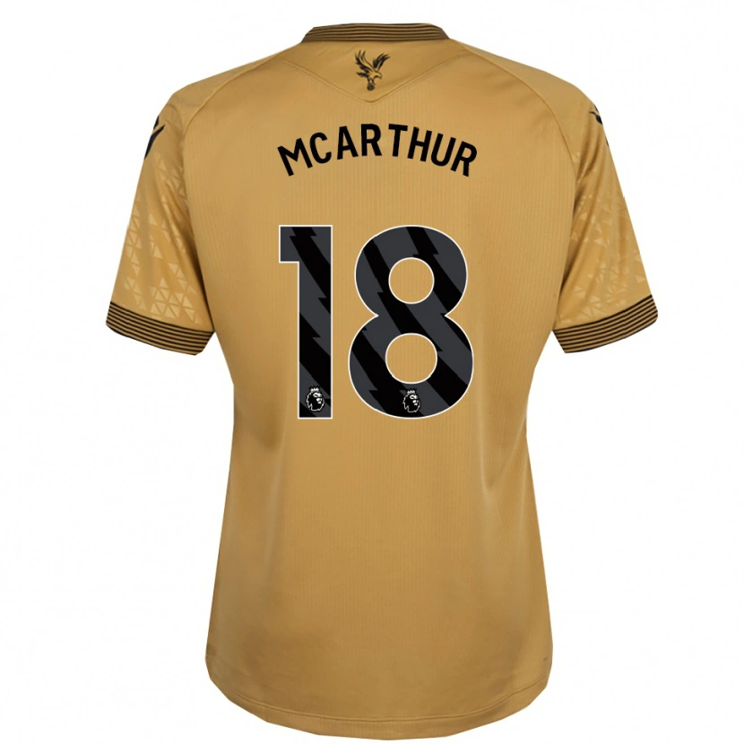 Danxen Mujer Camiseta James Mcarthur #18 Oro Negro 2ª Equipación 2025/26 La Camisa México