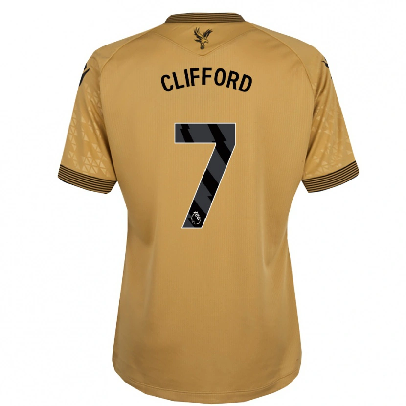 Danxen Mujer Camiseta Charley Clifford #7 Oro Negro 2ª Equipación 2025/26 La Camisa México