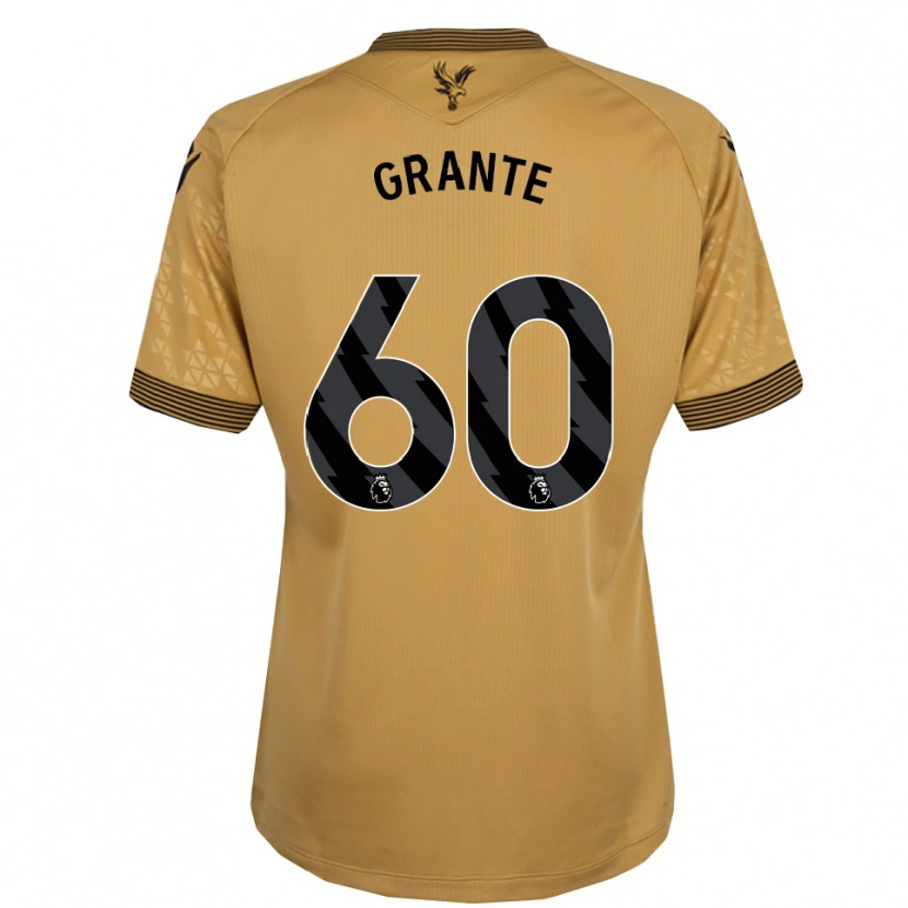 Danxen Mujer Camiseta Jake Grante #60 Oro Negro 2ª Equipación 2025/26 La Camisa México