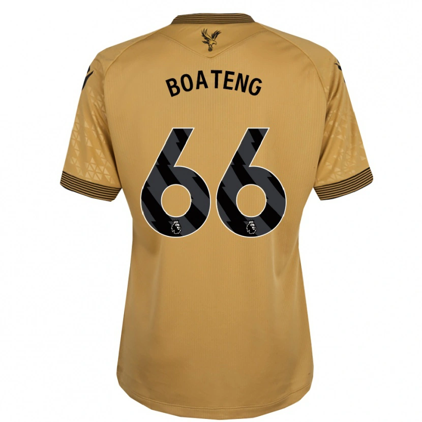Danxen Mujer Camiseta David Boateng #66 Oro Negro 2ª Equipación 2025/26 La Camisa México