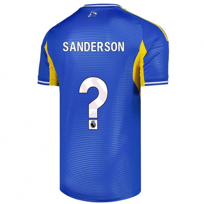 Danxen Mujer Camiseta Brittany Sanderson #0 Azul Amarillo 2ª Equipación 2025/26 La Camisa México