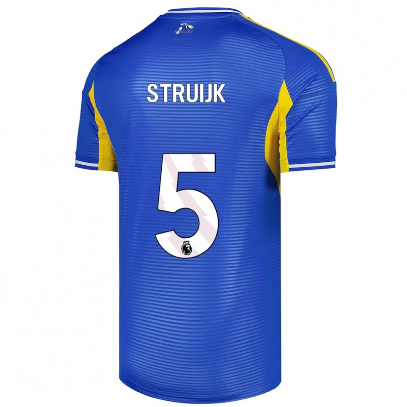 Danxen Mujer Camiseta Pascal Struijk #5 Azul Amarillo 2ª Equipación 2025/26 La Camisa México