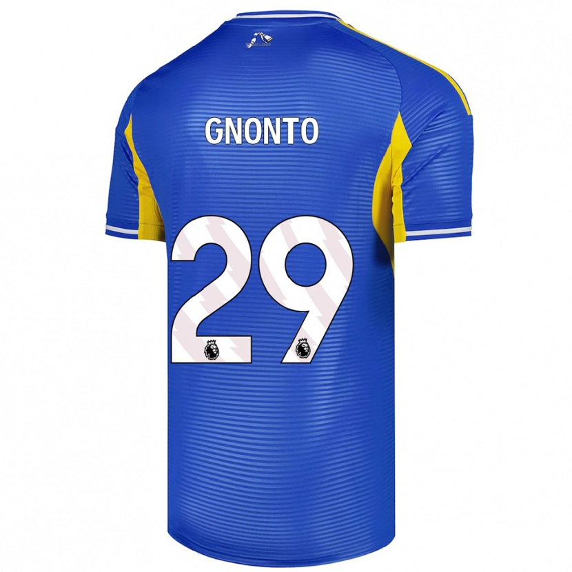 Danxen Mujer Camiseta Wilfried Gnonto #29 Azul Amarillo 2ª Equipación 2025/26 La Camisa México