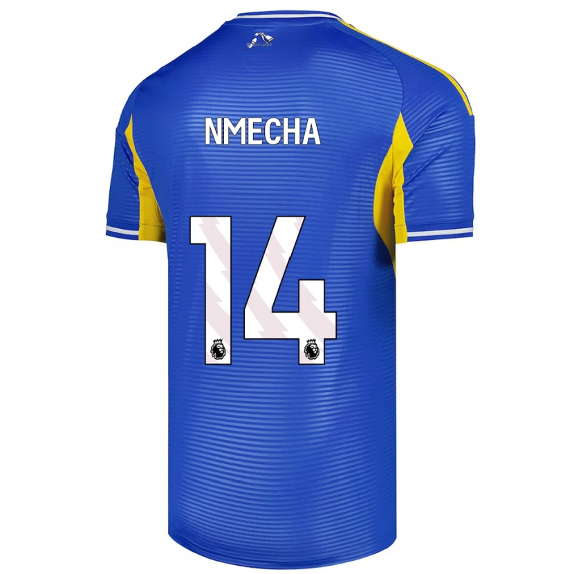 Danxen Mujer Camiseta Lukas Nmecha #14 Azul Amarillo 2ª Equipación 2025/26 La Camisa México