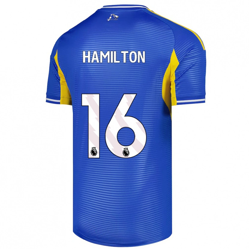 Danxen Mujer Camiseta Joshua Hamilton #16 Azul Amarillo 2ª Equipación 2025/26 La Camisa México