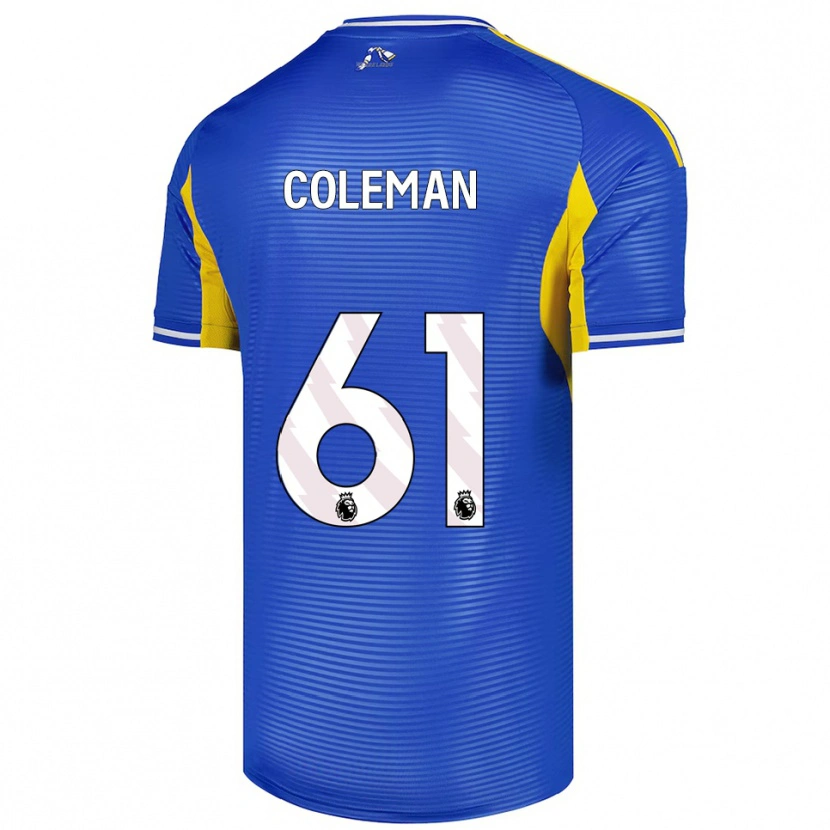 Danxen Mujer Camiseta Cian Coleman #61 Azul Amarillo 2ª Equipación 2025/26 La Camisa México