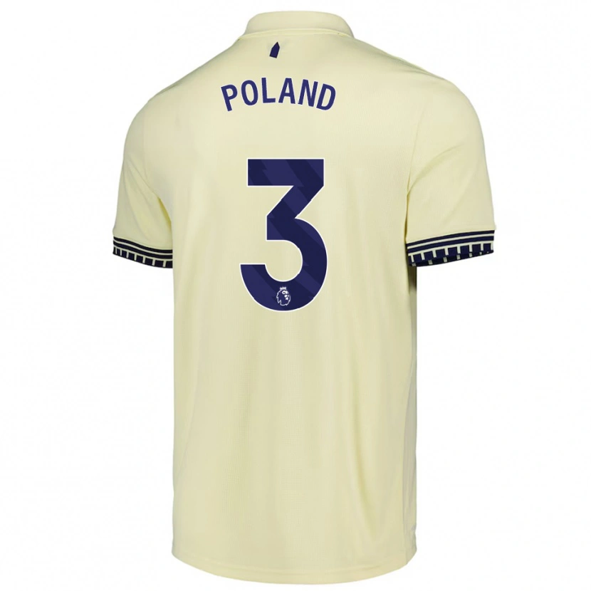 Danxen Mujer Camiseta Louis Poland #3 Blanco Roto Negro 2ª Equipación 2025/26 La Camisa México