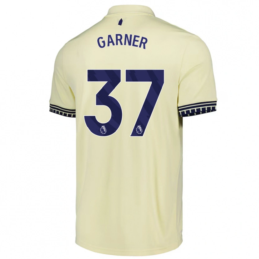 Danxen Mujer Camiseta James Garner #37 Blanco Roto Negro 2ª Equipación 2025/26 La Camisa México