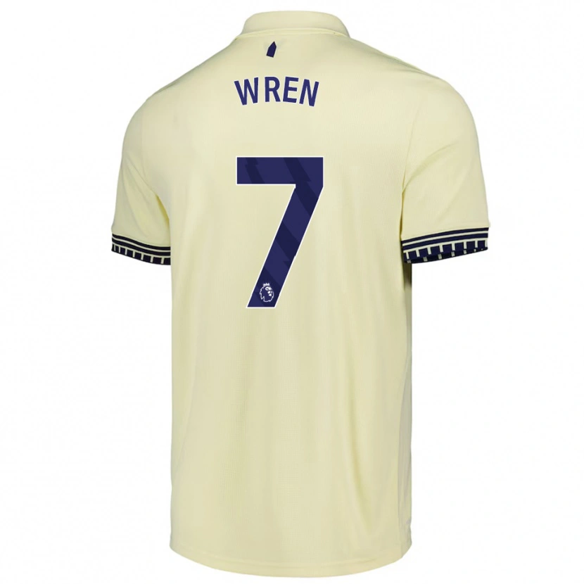 Danxen Mujer Camiseta Kean Wren #7 Blanco Roto Negro 2ª Equipación 2025/26 La Camisa México