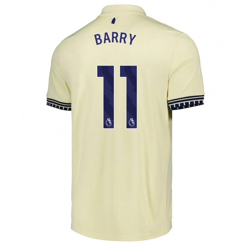 Danxen Mujer Camiseta Thierno Barry #11 Blanco Roto Negro 2ª Equipación 2025/26 La Camisa México