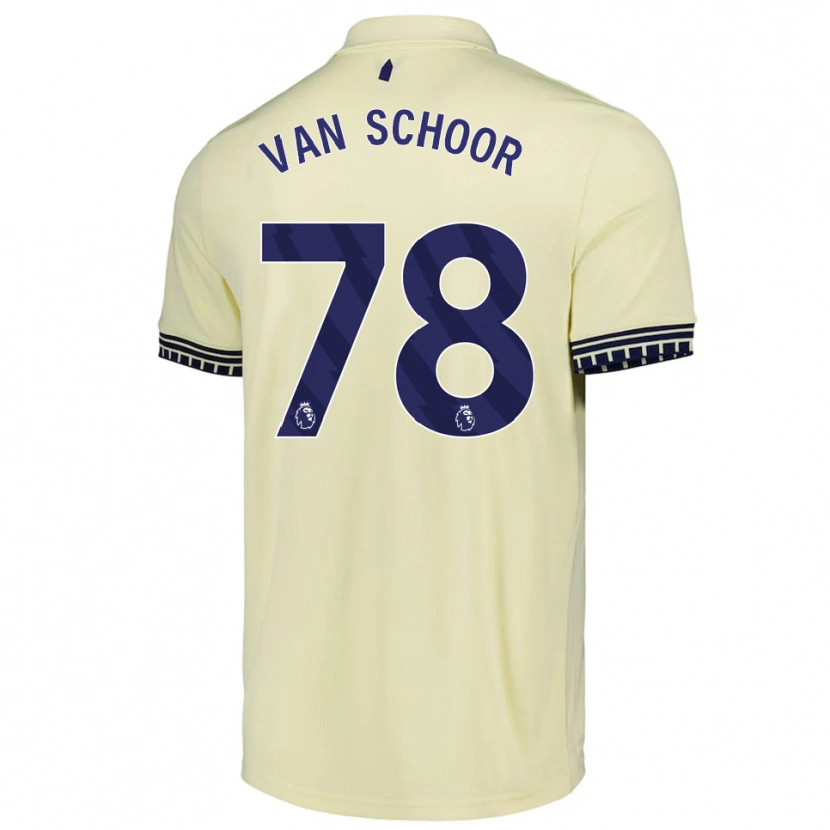 Danxen Mujer Camiseta Joshua Van Schoor #78 Blanco Roto Negro 2ª Equipación 2025/26 La Camisa México