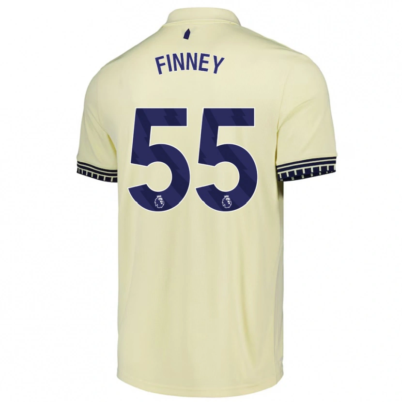 Danxen Mujer Camiseta George Finney #55 Blanco Roto Negro 2ª Equipación 2025/26 La Camisa México