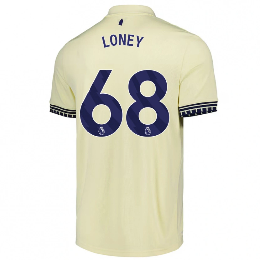 Danxen Mujer Camiseta Ceiran Loney #68 Blanco Roto Negro 2ª Equipación 2025/26 La Camisa México