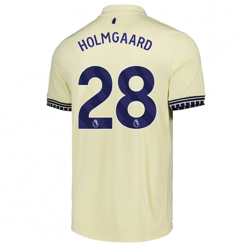 Danxen Mujer Camiseta Karen Holmgaard #28 Blanco Roto Negro 2ª Equipación 2025/26 La Camisa México