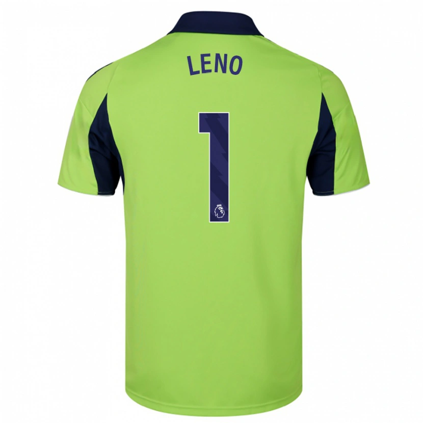 Danxen Mujer Camiseta Bernd Leno #1 Verde Marino Blanco 2ª Equipación 2025/26 La Camisa México