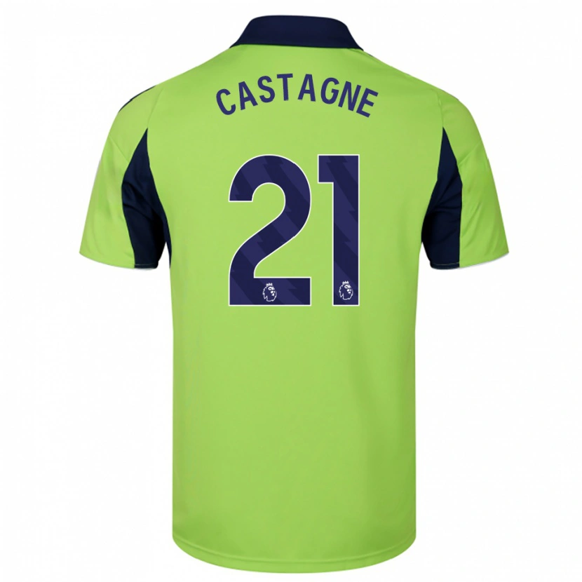 Danxen Mujer Camiseta Timothy Castagne #21 Verde Marino Blanco 2ª Equipación 2025/26 La Camisa México
