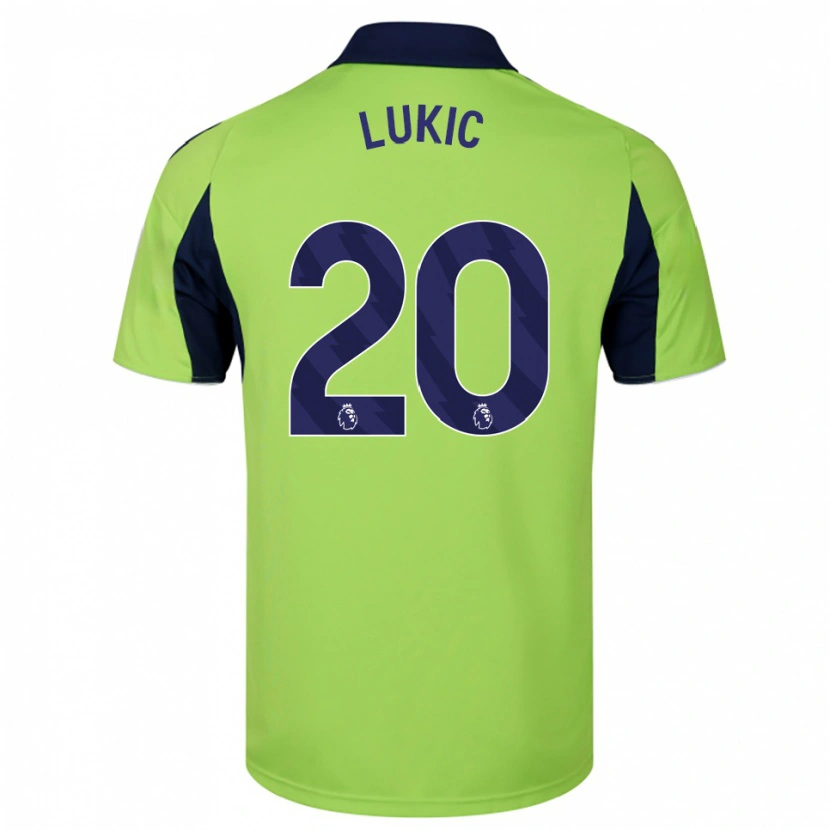 Danxen Mujer Camiseta Saša Lukić #20 Verde Marino Blanco 2ª Equipación 2025/26 La Camisa México