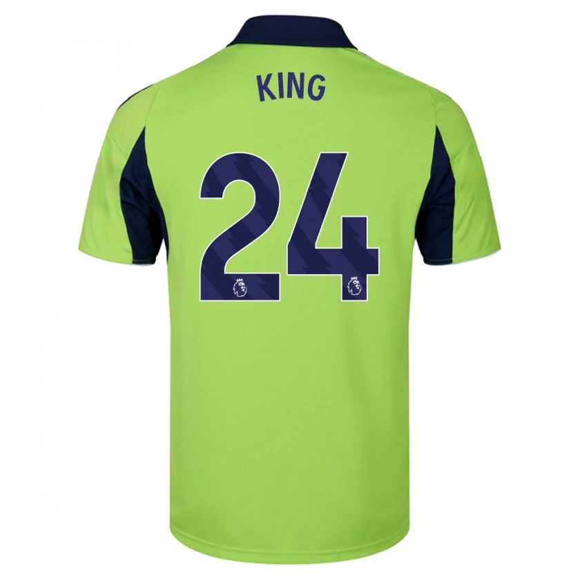 Danxen Mujer Camiseta Josh King #24 Verde Marino Blanco 2ª Equipación 2025/26 La Camisa México