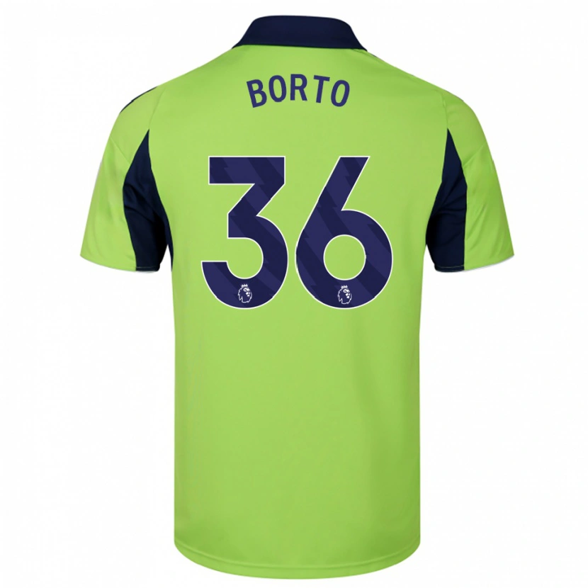 Danxen Mujer Camiseta Alex Borto #36 Verde Marino Blanco 2ª Equipación 2025/26 La Camisa México