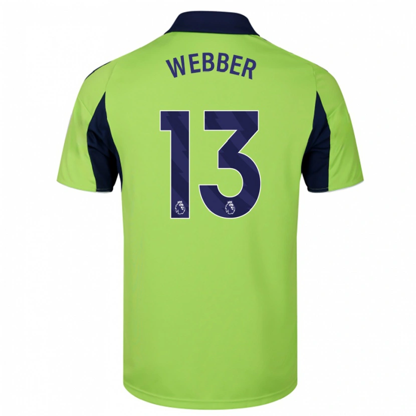 Danxen Mujer Camiseta Amber Webber #13 Verde Marino Blanco 2ª Equipación 2025/26 La Camisa México