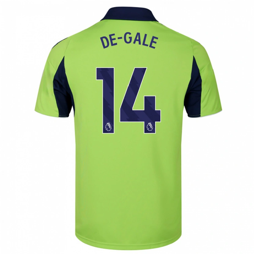 Danxen Mujer Camiseta Dylan De-Gale #14 Verde Marino Blanco 2ª Equipación 2025/26 La Camisa México