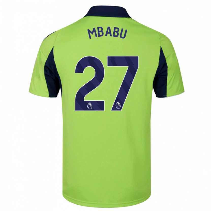 Danxen Mujer Camiseta Kevin Mbabu #27 Verde Marino Blanco 2ª Equipación 2025/26 La Camisa México