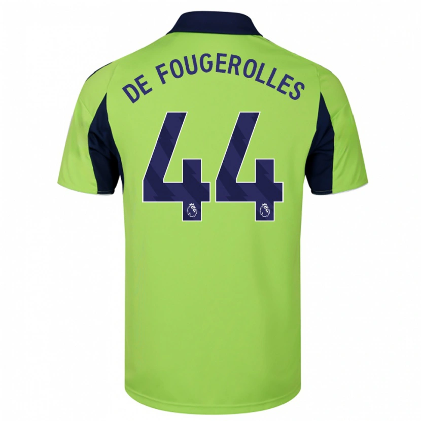 Danxen Mujer Camiseta Luc De Fougerolles #44 Verde Marino Blanco 2ª Equipación 2025/26 La Camisa México