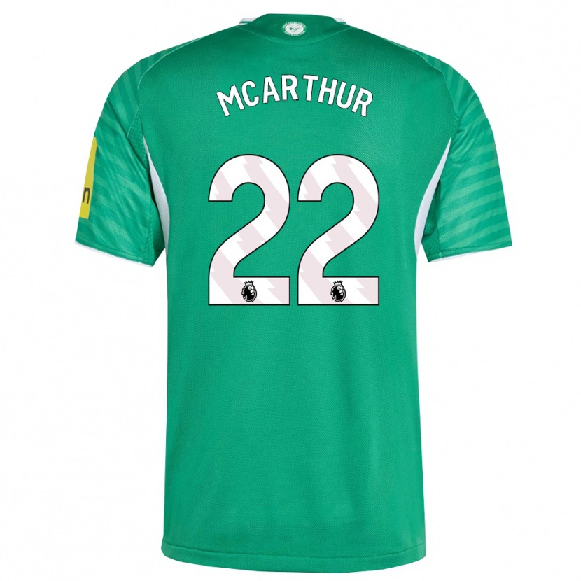 Danxen Mujer Camiseta Charlie Mcarthur #22 Verde Blanco 2ª Equipación 2025/26 La Camisa México