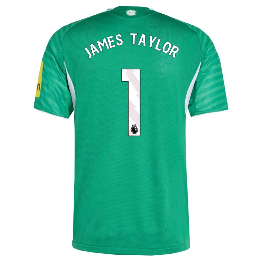 Danxen Mujer Camiseta James Taylor #1 Verde Blanco 2ª Equipación 2025/26 La Camisa México