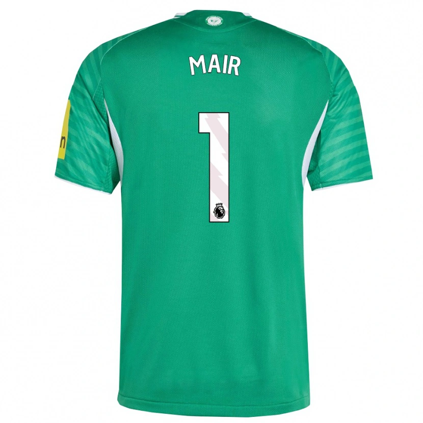 Danxen Mujer Camiseta George Mair #1 Verde Blanco 2ª Equipación 2025/26 La Camisa México