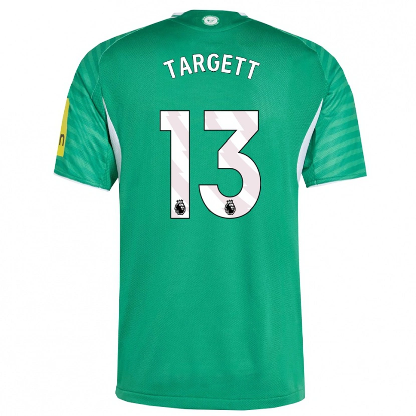 Danxen Mujer Camiseta Matt Targett #13 Verde Blanco 2ª Equipación 2025/26 La Camisa México