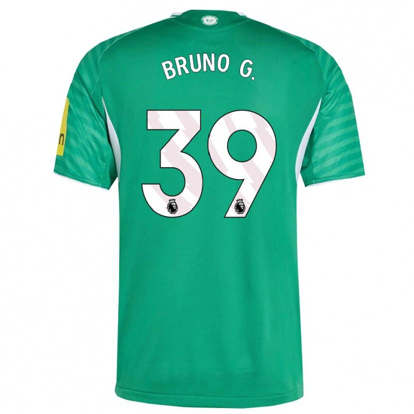 Danxen Mujer Camiseta Bruno Guimarães #39 Verde Blanco 2ª Equipación 2025/26 La Camisa México