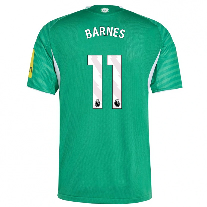 Danxen Mujer Camiseta Harvey Barnes #11 Verde Blanco 2ª Equipación 2025/26 La Camisa México