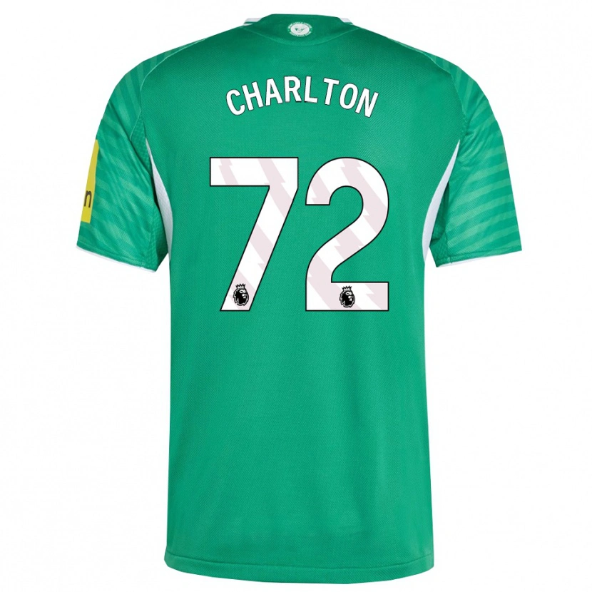Danxen Mujer Camiseta Dylan Charlton #72 Verde Blanco 2ª Equipación 2025/26 La Camisa México