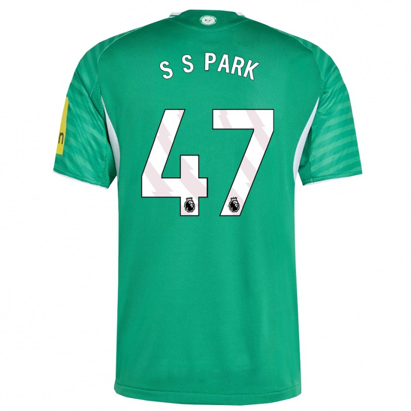 Danxen Mujer Camiseta Seung-Soo Park #47 Verde Blanco 2ª Equipación 2025/26 La Camisa México