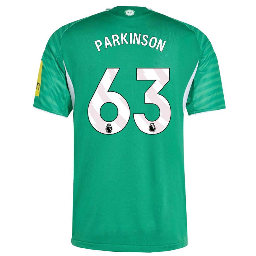 Danxen Mujer Camiseta Ben Parkinson #63 Verde Blanco 2ª Equipación 2025/26 La Camisa México