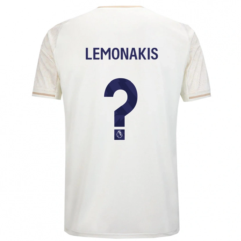 Danxen Mujer Camiseta Georgios Lemonakis #0 Blanco Roto Negro 2ª Equipación 2025/26 La Camisa México