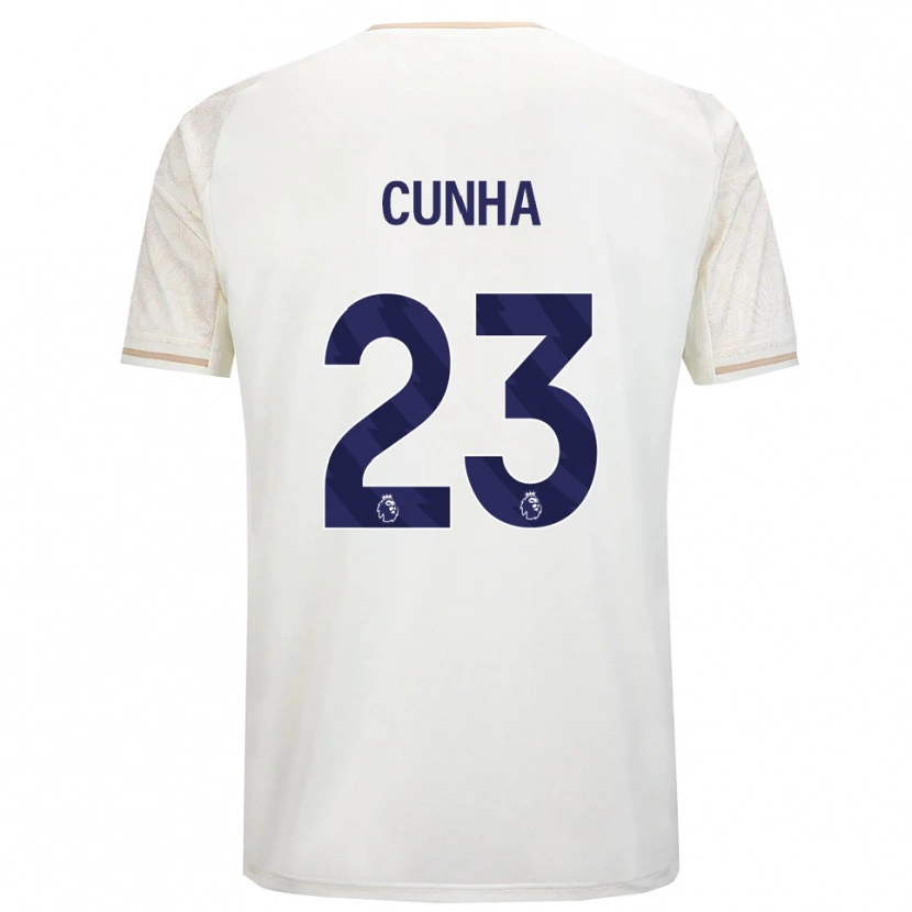 Danxen Mujer Camiseta Jair Cunha #23 Blanco Roto Negro 2ª Equipación 2025/26 La Camisa México